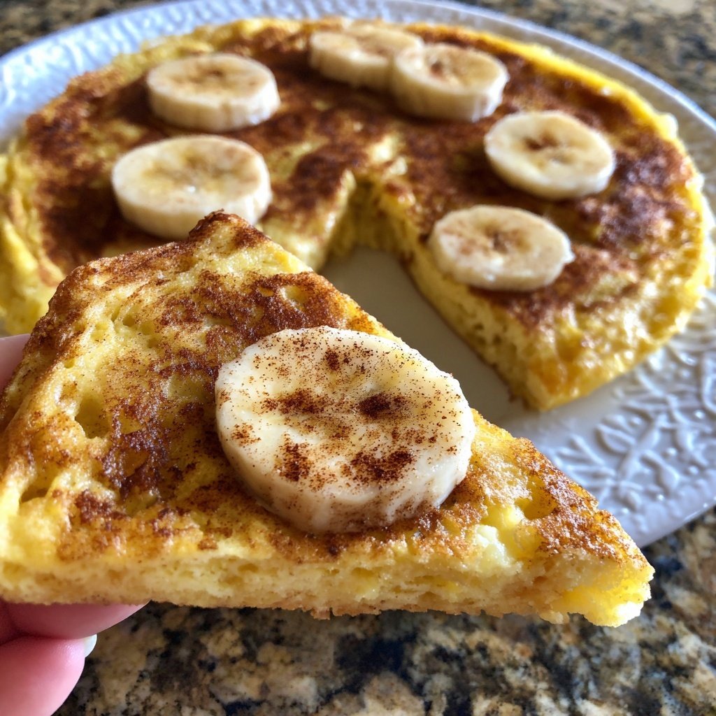 Pfannkuchen mit Banane und Zimt