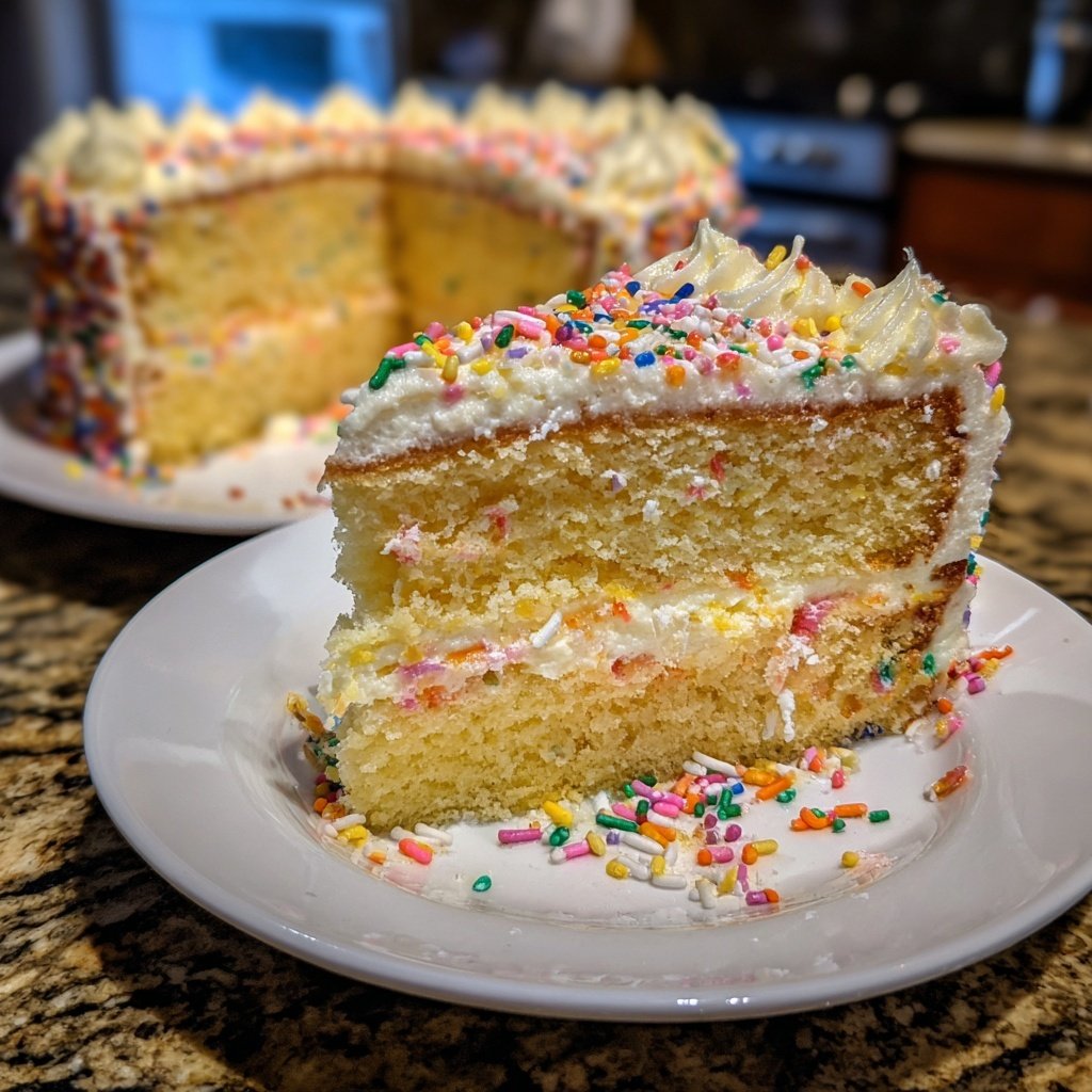 Geburtstagskuchen mit Sahnecreme