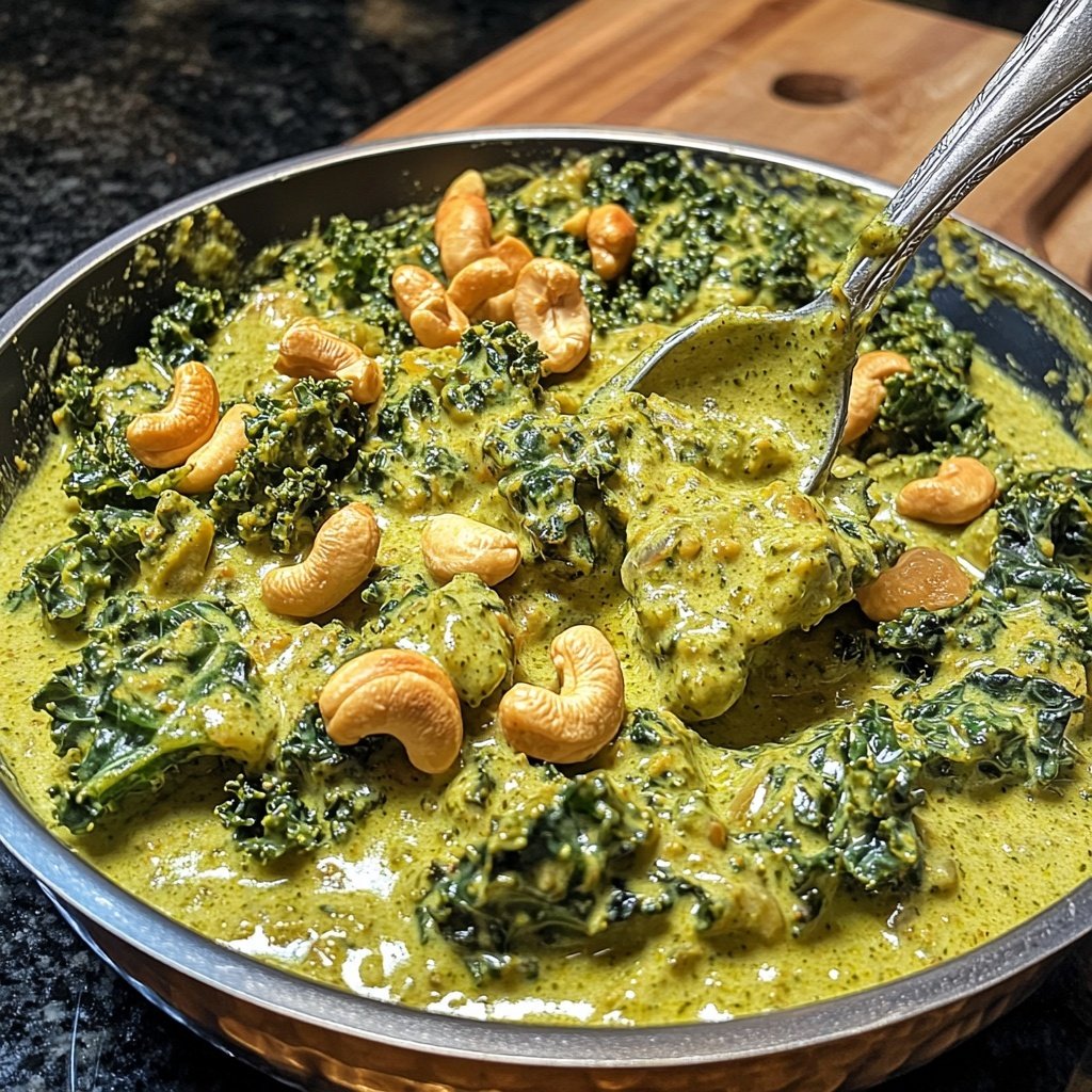 Veganes Grünkohlcurry mit Cashewkernen