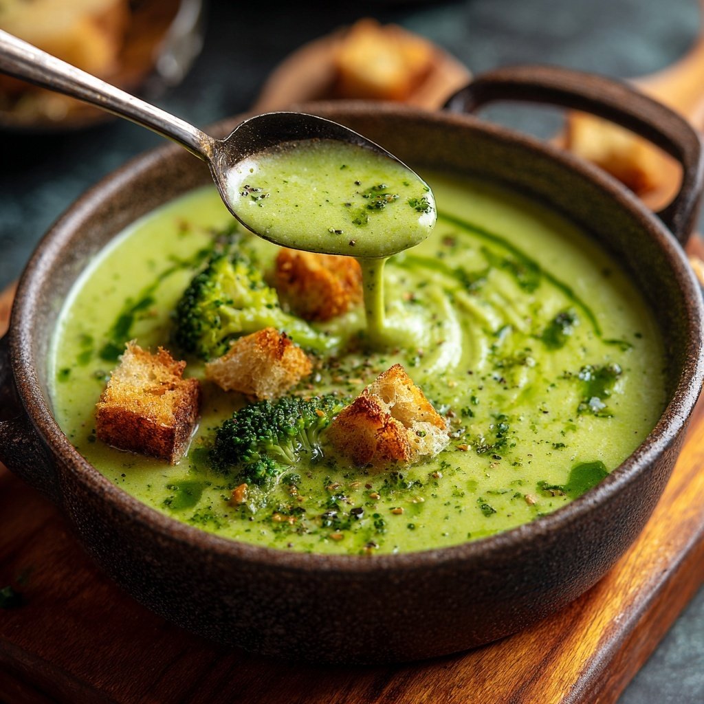 Brokkoli Suppe Mit Kräuteröl