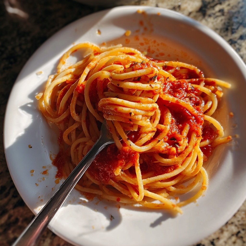 Romantisches Abendessen mit Pasta