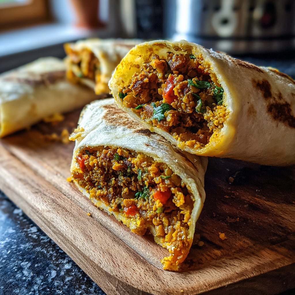 Wraps mit Linsenfüllung