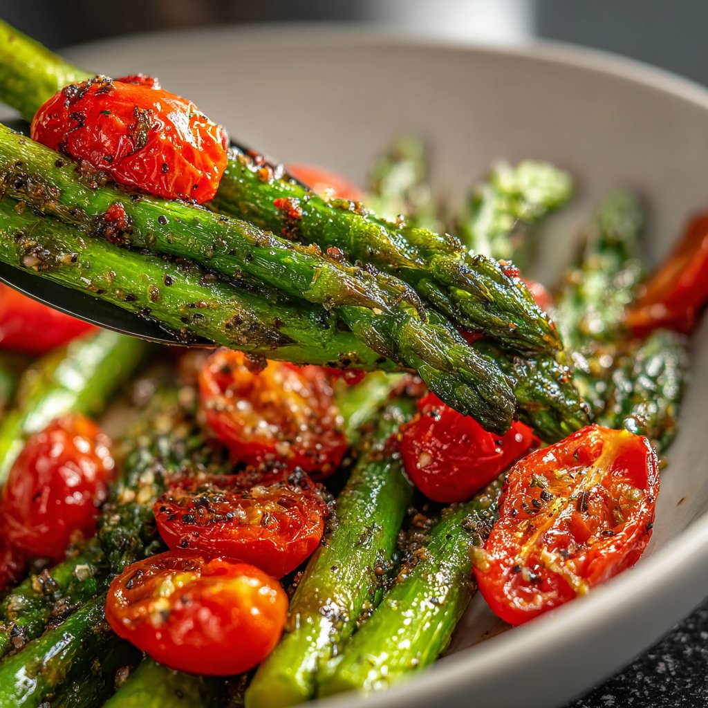 Grüner Spargel Mit Tomaten