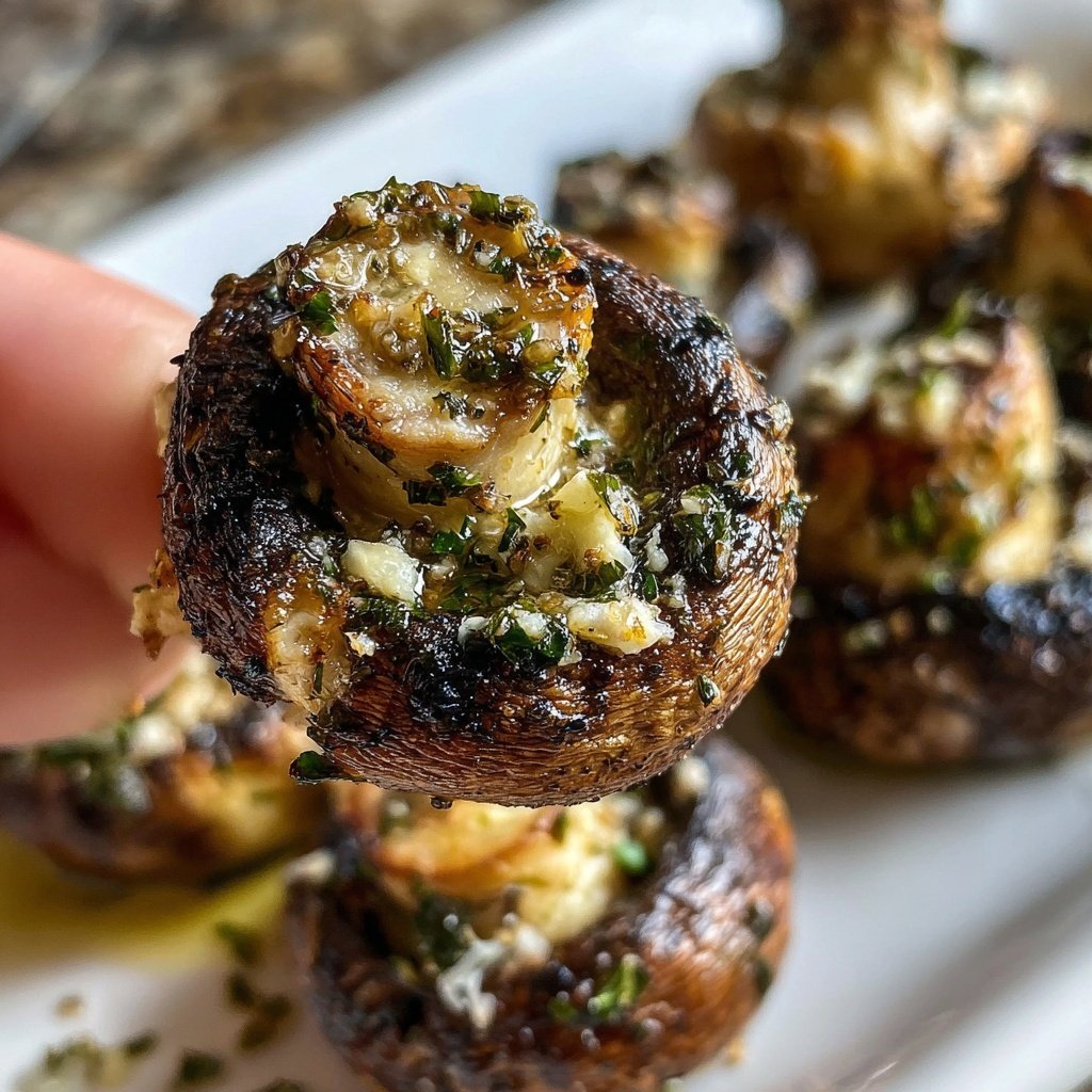 Gegrillte Champignons Mit Knoblauch