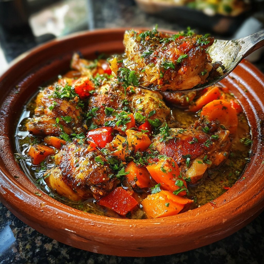 Internationale Küche Marokkanisches Hähnchen-Tagine