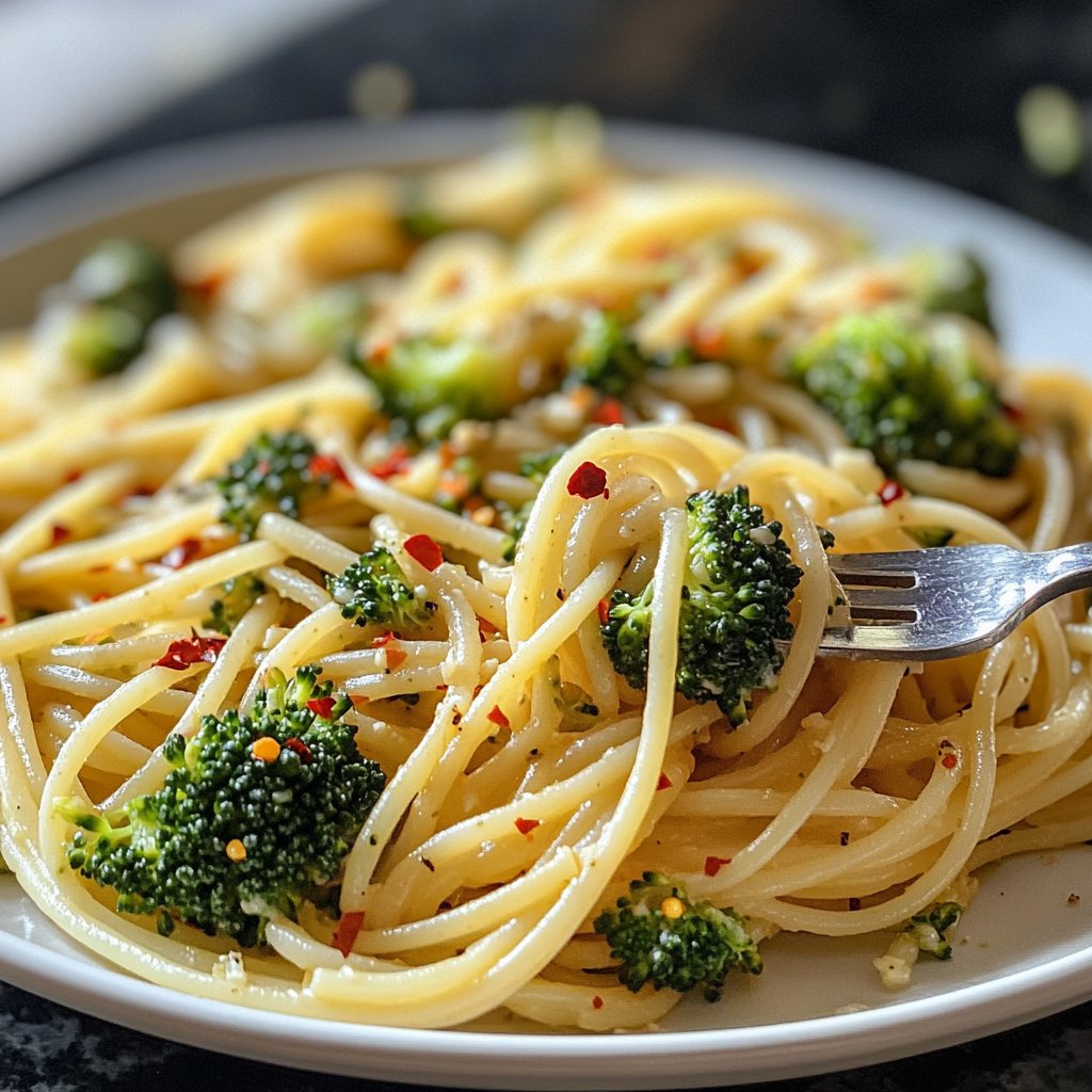 Spaghetti mit Brokkoli und Chili