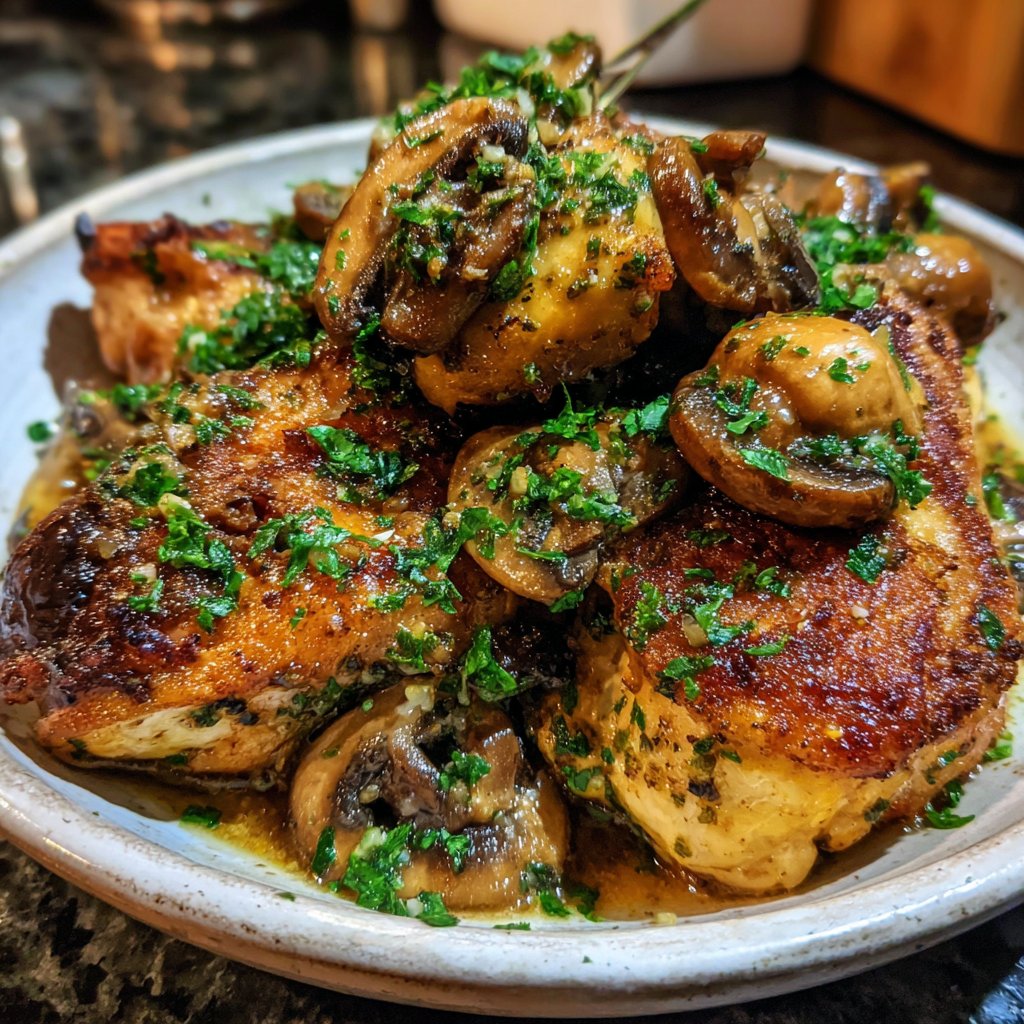 Hähnchenbrust mit Pilzen