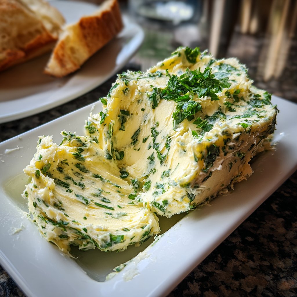 Kräuterbutter Mit Knoblauch Und Petersilie