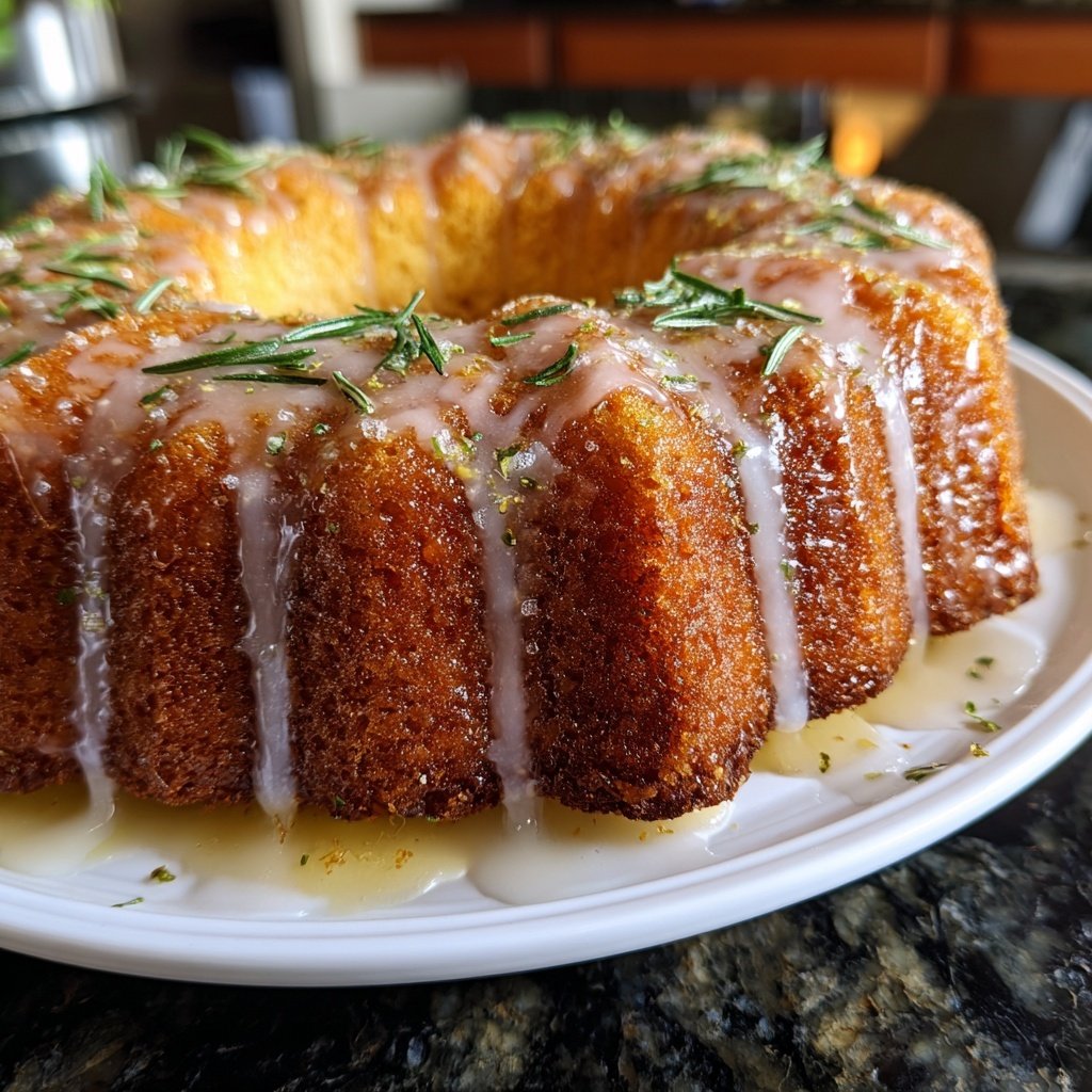 Zitronenkuchen mit Rosmarin