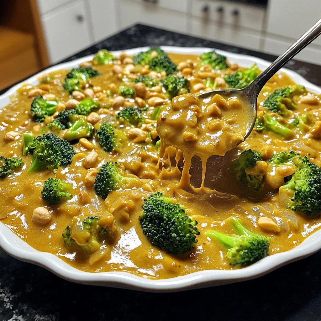 Curry mit Brokkoli und Erdnuss